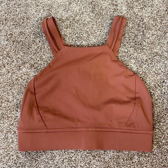 Lululemon Womens Size 4 Strong at Heart Bra Ancient Copper Brown C/D Cup Running - Picture 1 of 5